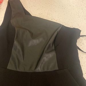 BCBG leather jumpsuit new without tags